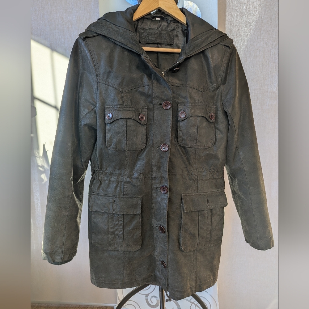 Vintage Yessica Brown Leather Mid-length Coat - Men's Sz S